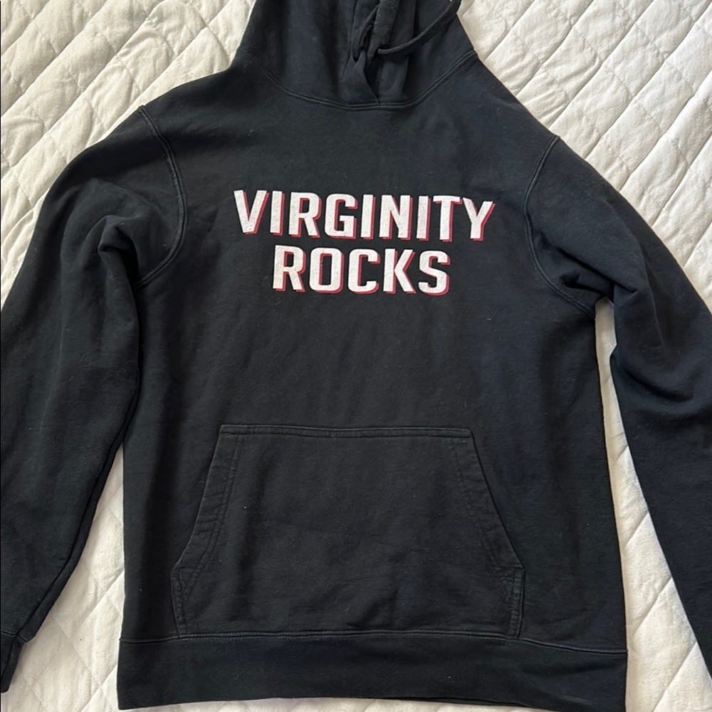Virginity Rocks Black Hoodie
